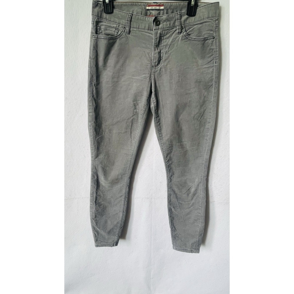 Tommy Hilfiger gray corduroy pants, Slim Fit, Size 26,hemline At The Bottom, EUC